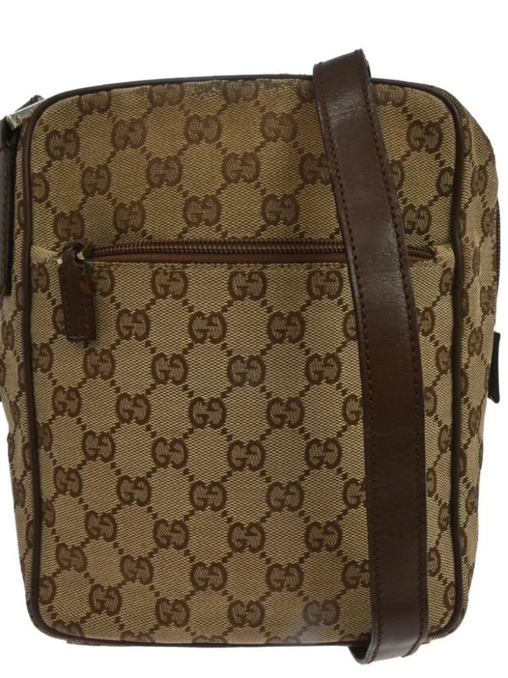 Gucci Beige Canvas GG Shoulder Bag
